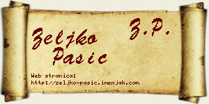 Željko Pašić vizit kartica